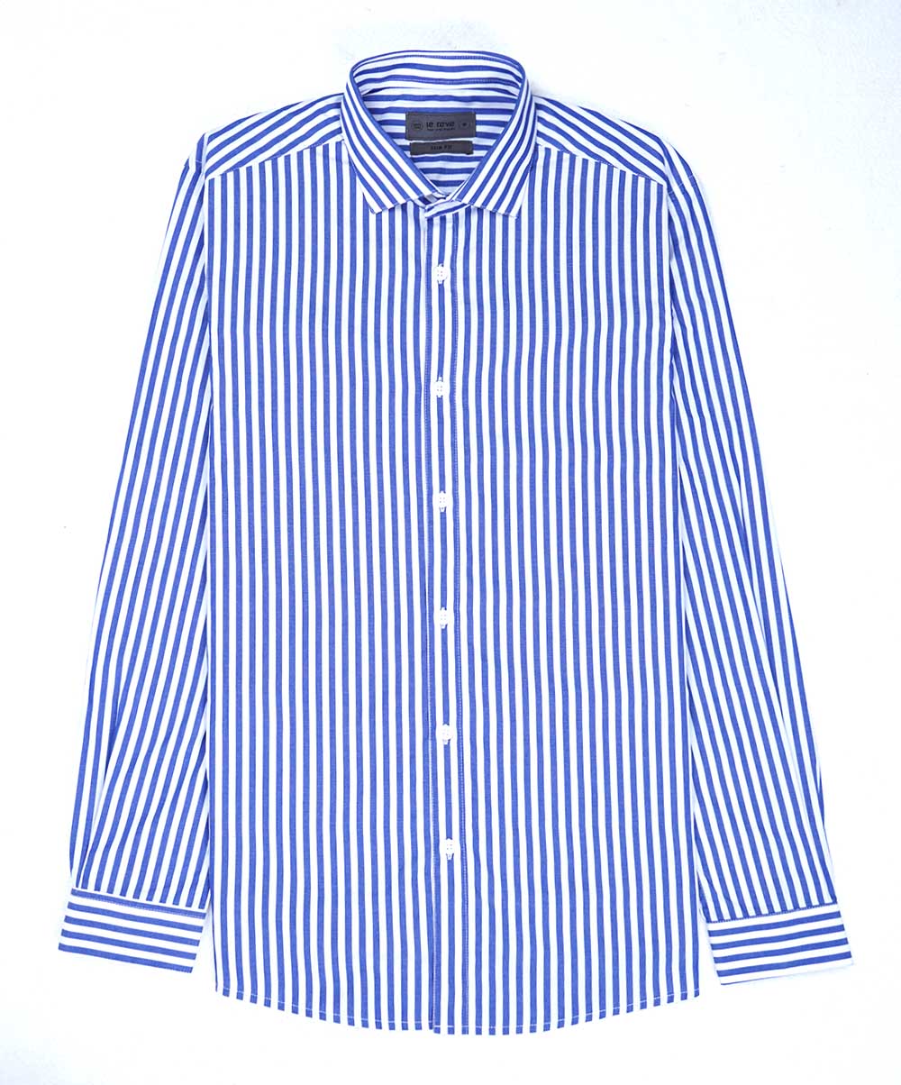 Cotton Stripe Formal Shirt