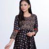 Black Georgette A-line Tunic