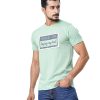 Mint Green T-shirt in Cotton single jersey fabric. Designed with a crew neck, short sleeves and print on the chest.