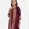 Maroon Viscose Shrug Style Kameez