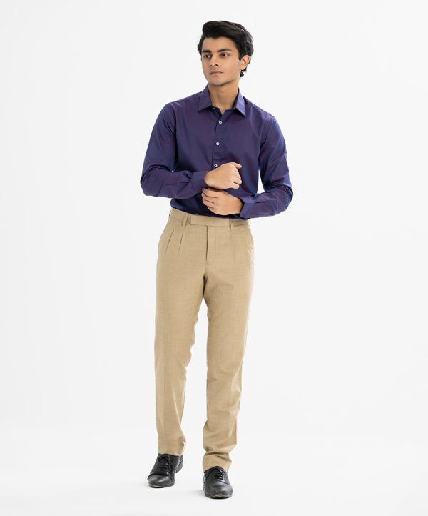 Mauve Cotton Long Sleeve Business Formal Shirt