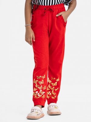 Red Interlock Kids Sweat Pant