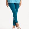 Teal Blue Cotton Knit Leggings