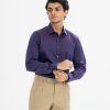 Mauve Cotton Long Sleeve Business Formal Shirt