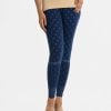 Women's printed leggings in cotton knit fabric. Concealed elasticated on the waistline.