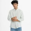 Men's casual long sleeve casual shirt in cotton fabric. Classic collar, button fastening at the front and adjustable metal buttons at cuffs.