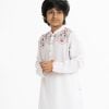 Kid boy panjabi in cotton fabric. Mandarin collar and inseam pockets.