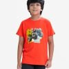 Kid boys t-shirt in cotton single jersey fabric. Crew neck, short sleeves. Print on the chest.