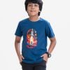 Kid boys t-shirt in cotton single jersey fabric. Crew neck, short sleeves. Space adventure print on the chest.