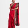 Women's saree in cotton fabric. Patch attached at the border.