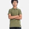 Teen boy's polo shirt in stretched cotton knit fabric. Classic collar, short sleeves and a straight-cut hem.