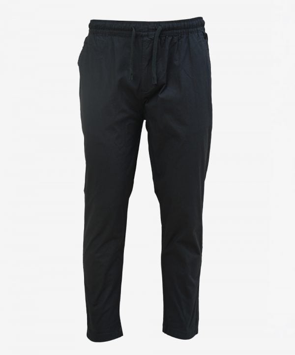 Men's Aligor pajamas in blended cotton fabric. Elastic waisted, drawstring, inseam side pockets and a back pocket.