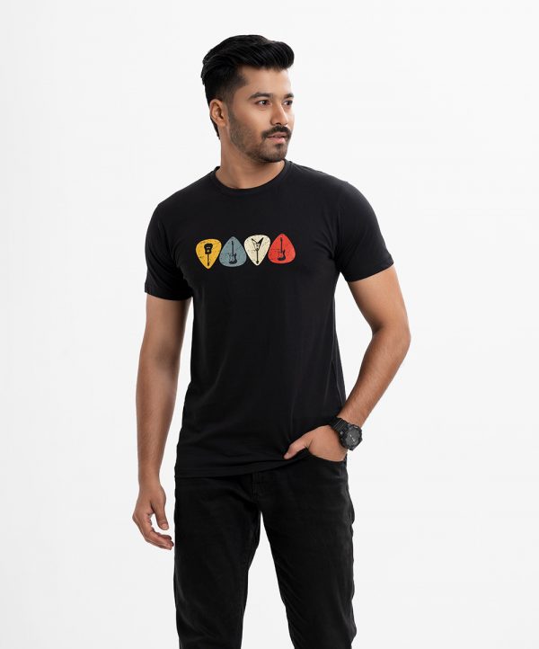 Men's t-shirt in cotton single jersey fabric. Crew neck, short sleeves. Print on the chest.